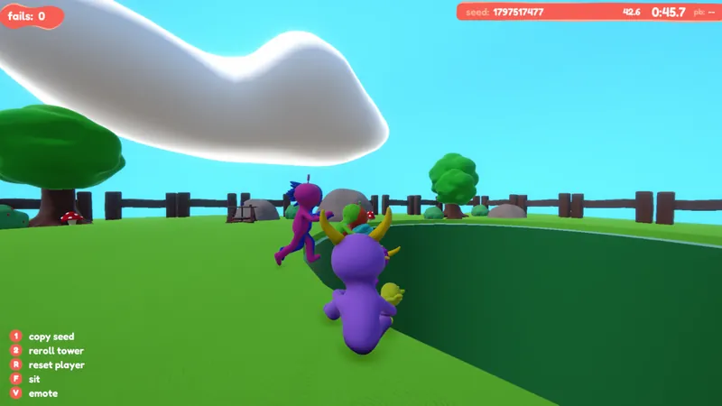 Players running around the lobby