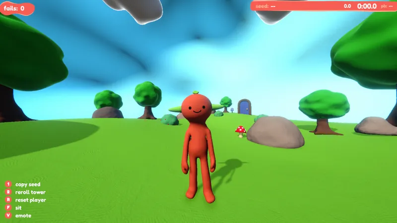 A player standing in the lobby